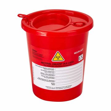 ActiveShop medical waste container, 0.7 l