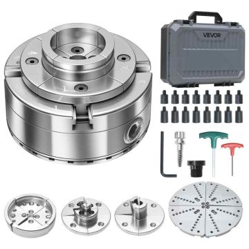 Uchwyt tokarski do drewna VEVOR CK4-4K-5SET-SS, zestaw 5 elementów, 102 × 102 × 78 mm