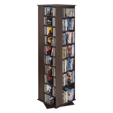 Szafka na media VEVOR USF00301A, 34 przegródki, brązowa, 47,5 × 163,6 × 47,5 cm