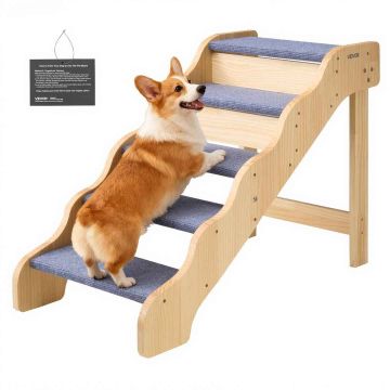 Wooden stairs for pets VEVOR ZD-25DOG03, 5 steps, 910 × 430 × 630 mm