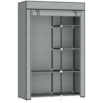 Szafa materiałowa Homcom 103x43x162,5cm., szaro-czarna