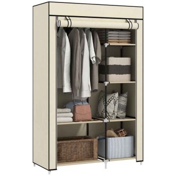 Szafa materiałowa Homcom 103x43x162,5cm., beż/czarny