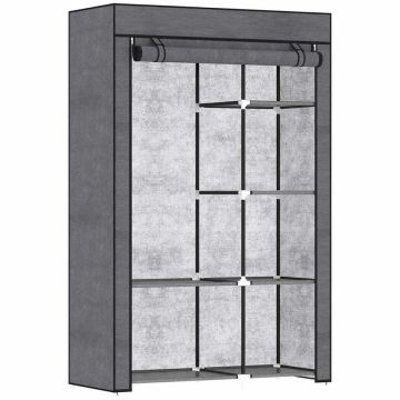 Fabric wardrobe Homcom 103x43x162.5cm., dark gray/black