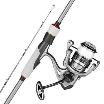 Fishing rod and reel set VEVOR IM6 V1-652S-MF, 7+1 bearings, 2010 × 150 × 150 mm
