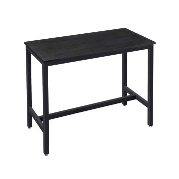 Industrial design dining table, black 120 x 60 x 90 cm