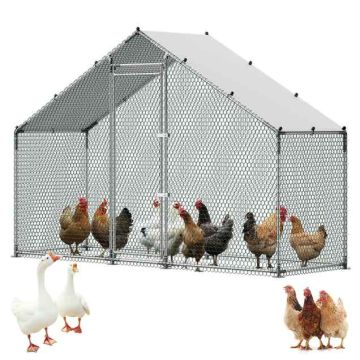 Kurnik metalowy VEVOR CRC0301, 1 drzwi, 3,0 × 1,0 × 2,0 m