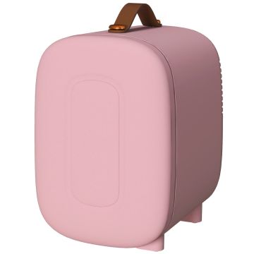 Mini lodówka na kosmetyki, 4 l, różowa, 20,3 × 26,3 × 28 cm