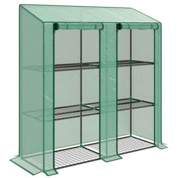 Mini szklarnia, 3 piętra, 6 półek, 143 × 46 × 141/151 cm