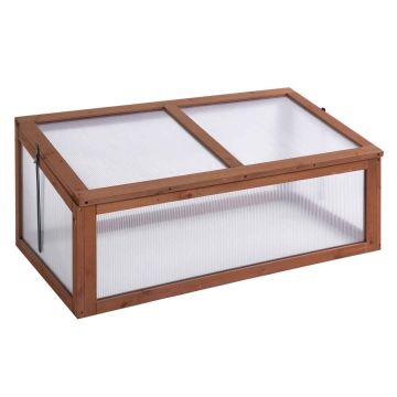 Mini szklarnia, Brązowa, 100 × 65 × 40 cm