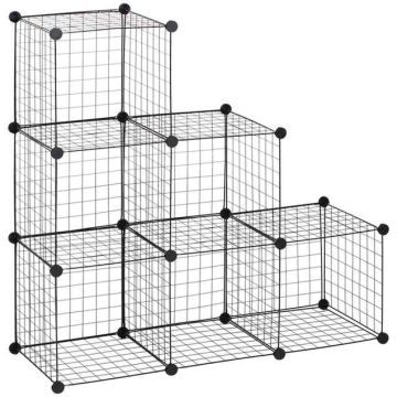 Modular shoe rack Homcom 109x37x109cm., black
