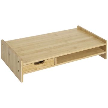 Podstawka pod monitor Homcom 49x25,5x11,5cm, jasnobrązowa