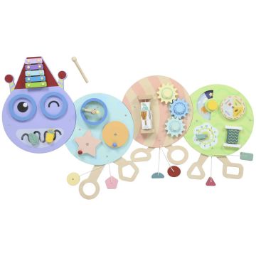 Montessori activity board, 7 activities, 108 × 8 × 62 cm