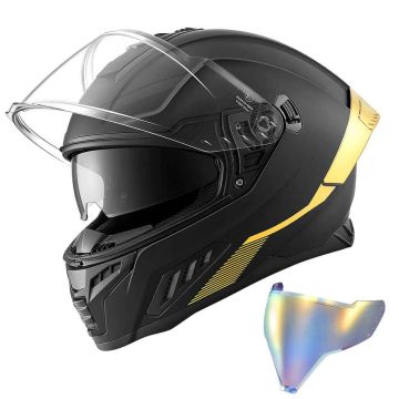 Kask motocyklowy VEVOR V-822, zamknięty, podwójny wizjer, 40 × 28 × 29 cm