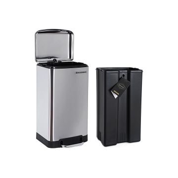 Trash can 30L made of stainless steel