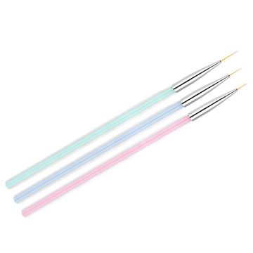 Nail art brush set ActiveShop, 3 pcs.