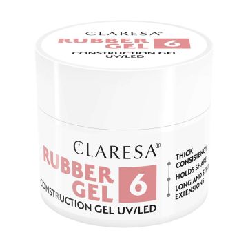 Nail gel Claresa Rubber Gel, 45 g, shade 6