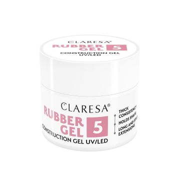 Żel do paznokci Claresa Rubber Gel, 5, 12 g, Różowy