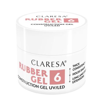 Nail gel Claresa Rubber Gel, 90 g, shade 6