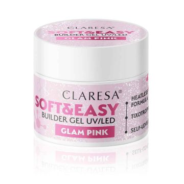 Nail gel CLARESA SOFT&EASY Builder Gel GLAM PINK