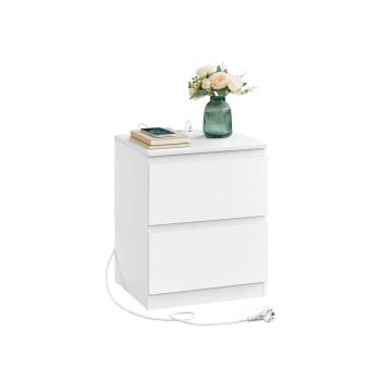 Stolik nocny VASAGLE LET621W02, 2 szuflady, 40 × 49 × 35 cm