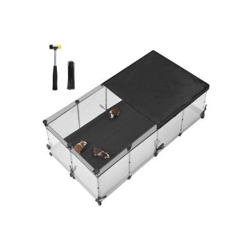 SONGMICS LPC015W01 rodent cage, 144 × 47 × 74 cm