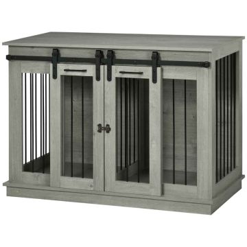 Dog cage PawHut 120x60x88.5cm., gray/black