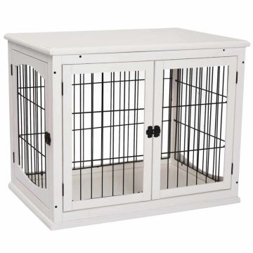 Dog cage PawHut 58.5x81x66cm., white/black