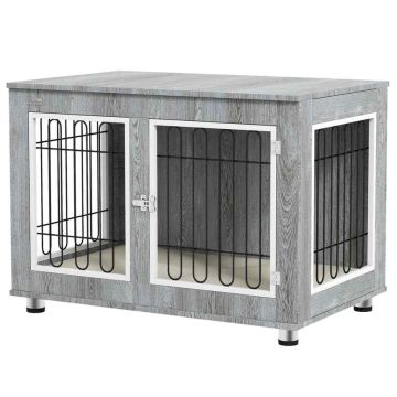 Dog cage PawHut 90x58x65cm., gray/black
