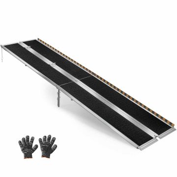 Podjazd dla wózków inwalidzkich VEVOR HXZDPD120, składany, 304,5 × 74,5 × 7,5 cm
