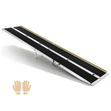 Wheelchair ramp VEVOR X00GZDL12D8V0, foldable, 364 × 73.5 × 7.9 cm