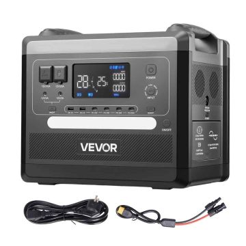 Przenośna bateria elektryczna VEVOR Q2400Pro, 2160 Wh, 39 × 28,1 × 34,3 cm
