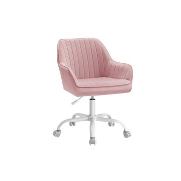 Office chair 62x62x93.5cm., pink/white