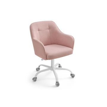 Office chair 64x64x93cm., pink/white