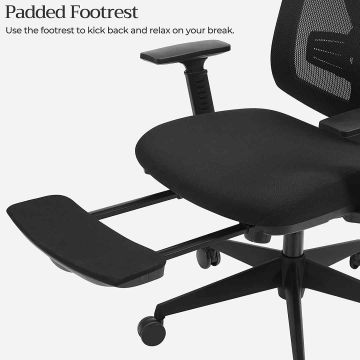 Set of 2 office chairs 68.5x70x133cm., black