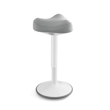 Bar stool 36x83cm., white/gray