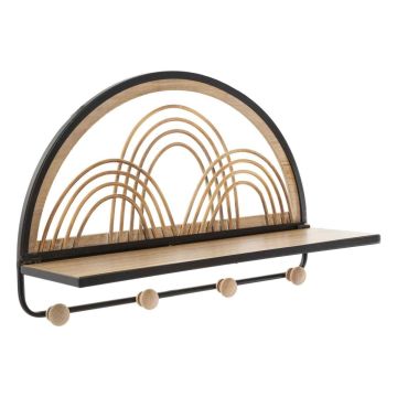 Настенная полка Oporto, 4 крючка, 46 × 30 × 15,5 см