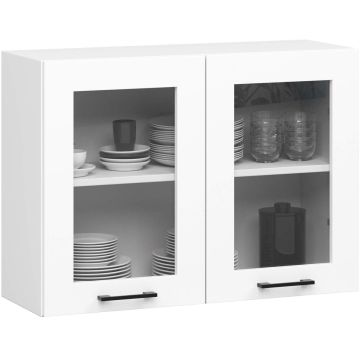Szafka kuchenna wisząca OLIWIA W80, 2 drzwi, biała, 80 × 58 × 30,5 cm