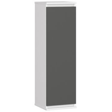 Witryna wisząca AKORD W30 CLP, 1 drzwi, 3 półki, biało-szara, 30 × 99 × 30 cm