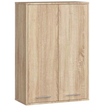 Szafka łazienkowa wisząca FIN H934 W64 2D, brązowa, 64 × 94 × 30 cm