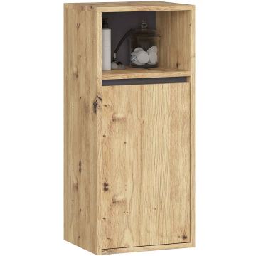 Szafka łazienkowa wisząca VAMI W35, 1 drzwi, brązowo-szara, 35 × 80 × 30 cm