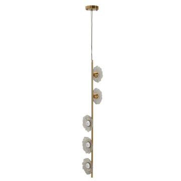 Lampa wisząca Emily, pionowa, 5 lamp, 15 × 110 × 16 cm