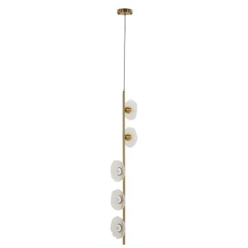 Lampa wisząca Emily, pionowa, 5 lamp, 15 × 110 × 16 cm