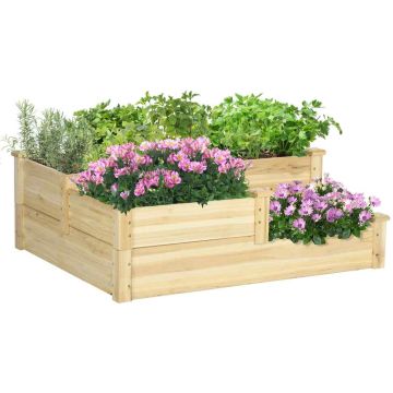 Raised bed Outsunny 108x88x36cm., light brown