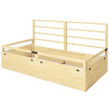Podwyższona grządka Outsunny 183x98,5x95cm, jasnobrązowa