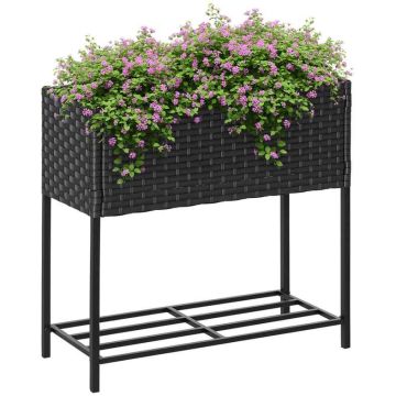 Podwyższona grządka Outsunny 70x30x72cm, ciemnoszara