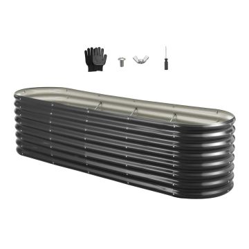 Podwyższone łóżko VEVOR GM61003-240X60X57CM, 12 prętów wzmacniających, szare, 240 × 60 × 60 cm