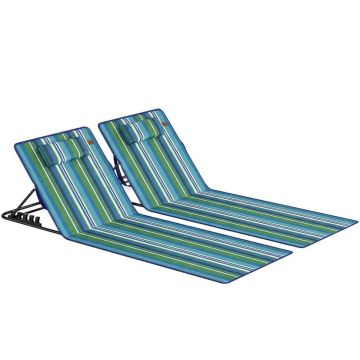 Leżaki plażowe, 2 szt., 154 × 57 × 52 cm