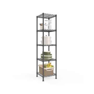 SONGMICS LGR123BH01 półka wolnostojąca, 5 poziomów, 30 × 121 × 30 cm