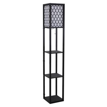 Freestanding shelf with light, 3 open shelves, 26 × 160 × 26 cm