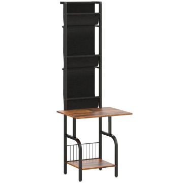 Wolnostojąca półka na płyty CD, 3 kieszenie materiałowe, do 40 płyt CD, 50 × 144 × 48,5 cm
